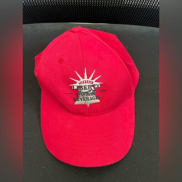 Coca Cola Red Liberty Logo 100% Cotton Baseball Hat - Picture 1 of 5